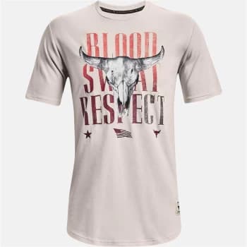 Under Armour Project Rock T Shirt - White/Red