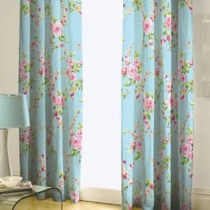 Catherine Lansfield Canterbury Eyelet Curtains - Patterned
