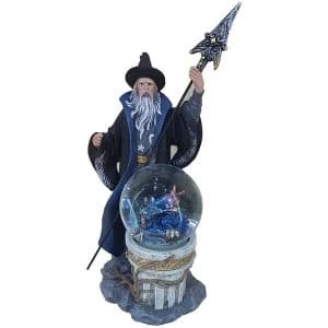Spirit of the Sorcerer - Ice Dragon Wizard Snow Globe