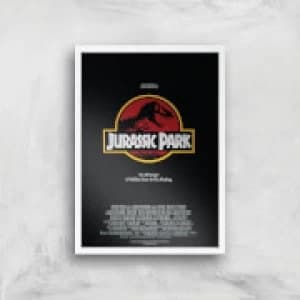 Jurassic Park Giclee Art Print - A2 - White Frame