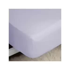 Belledorm Easycare Polycotton Percale 200 Thread Count 11" Deep Fitted Sheet, Heather, Double