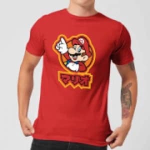 Nintendo Super Mario Mario Kanji Mens T-Shirt - Red - L