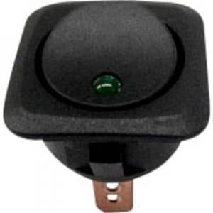 SCI Car toggle switch R13 203L SQ GREEN 12 Vdc 25 A 1 x OffOn latch