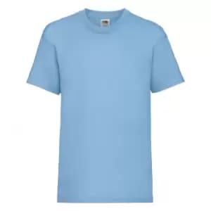 Fruit Of The Loom Childrens/Kids Unisex Valueweight Short Sleeve T-Shirt (5-6) (Sky Blue)