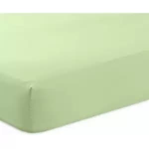 Poetry Plain Dye 144 Thread Count Combed Yarns Green Single Flat Sheet - Green - Charlotte Thomas