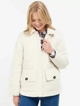 Barbour Leilani Quilted Jacket - White, Size 10, Women