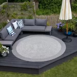 Harbour Lifestyle - Athena Weatherproof Outdoor Rug - Shale Grey - 300cm Round