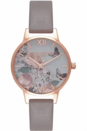 Ladies Olivia Burton Midi Floral London Grey Watch OB16EG67