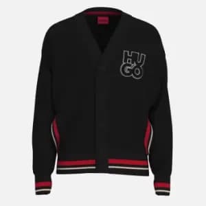HUGO Stuumo Oversized Cotton Varsity Cardigan - M