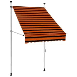 Vidaxl Manual Retractable Awning 100cm Orange And Brown