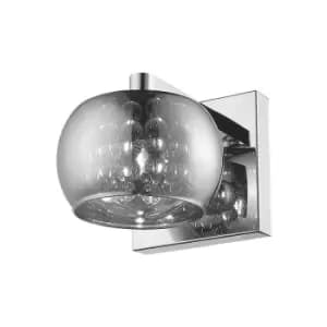 Impex Deni 1 Light Chrome Wall Light