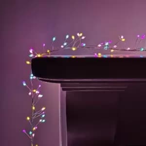 800 LED 5.5m Premier Indoor Outdoor Multi Function Christmas Cluster Lights with Timer on Silver Pin Wire in Choice of Colour