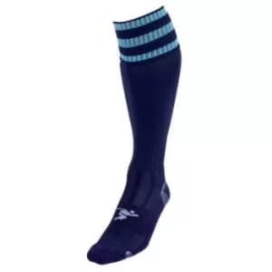 PT 3 Stripe Pro Football Socks LBoys Navy/Sky