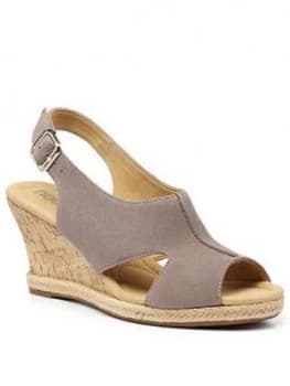 Hotter Aruba Wedge Sandals - Truffle