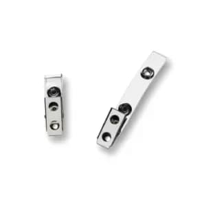 Badge Clips with Plastic Strap (100 Metal Clip Pack)