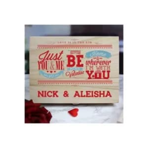 Personalised Be My Valentine Wooden Sweet Box with 6 Compartments