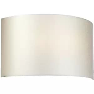 Elstead Lighting-lightbox - Elstead - LightBox Cooper Large Curved Wall Light Brass , Ivory Faux Silk Shade