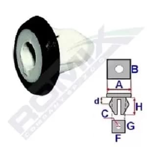 ROMIX Clip, trim-/protection strip C30178 VW,AUDI,BMW,Golf IV Schragheck (1J1),Golf V Schragheck (1K1),POLO (9N_),TOURAN (1T1, 1T2)