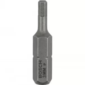 Bosch Hex Extra Hard Screwdriver Bit Hex 3mm 25mm Pack of 3