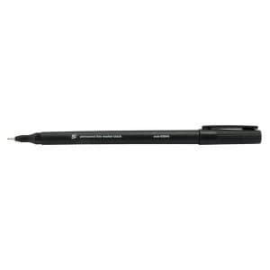 5 Star Office Permanent Marker Fine Tip 0.5mm Line Black Pack of 10