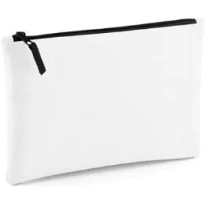 Grab Zip Pocket Pouch Bag (Pack of 2) (One Size) (White/Black) - Bagbase