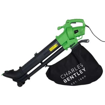 Telescopic Electric Leaf Blower/Vacuum With Variable Speed - BLACK, GREEN - Charles Bentley