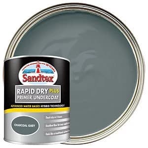 Sandtex Rapid Dry Plus Primer Undercoat Paint - Charcoal 750ml