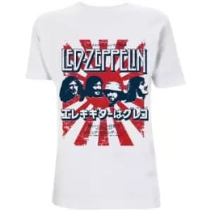 Led Zeppelin - Japanese Burst Unisex XX-Large T-Shirt - White