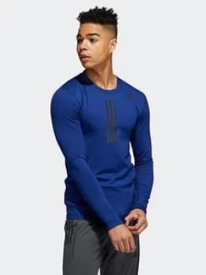 adidas Compression Warm Long-sleeve Top, Blue, Size 2XL, Men