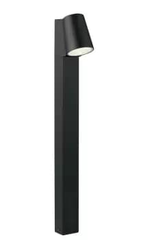 Sintesi Outdoor Integrated LED Aluminum Bollard, Black, IP44, 4000K