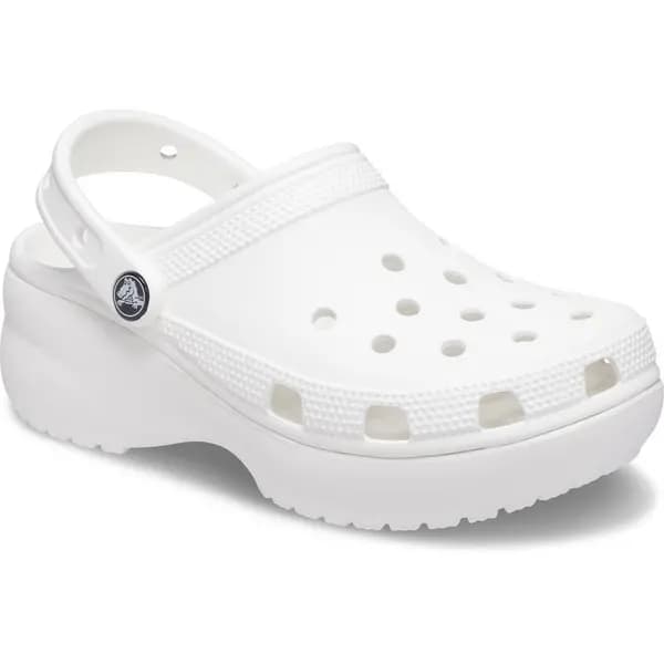 Crocs Womens Classic Platform Clogs Chunky Sandals Shoes - UK M6-W7 / EU 39-40 / US M7-W9 White female GDE2687WHT6