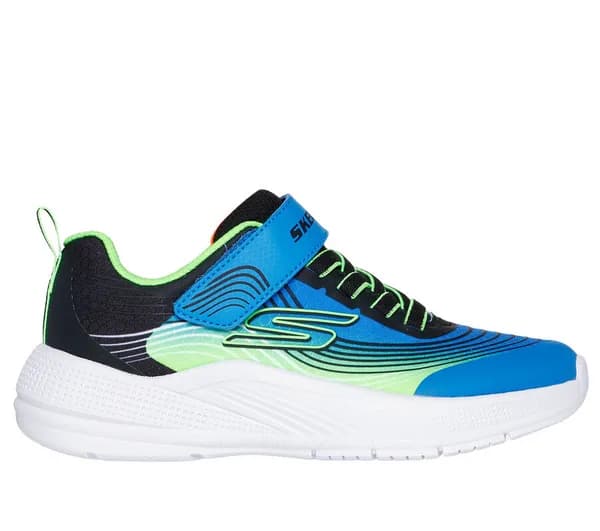 Skechers Boys Microspec Advance Trainers UK Size 4 (EU 37) Blue Lime SKE2384-BLLM-4