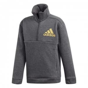 adidas ID Holiday Hoodie Junior - Dark Grey/Gold