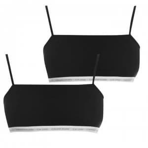 Calvin Klein 2 Pack CK One Cotton Bralettes - Black 001
