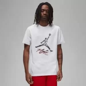 Jordan M J Essential Jumpman T-Shirt, White/Black/Fire Red, Male, T-Shirts, DQ7376-100