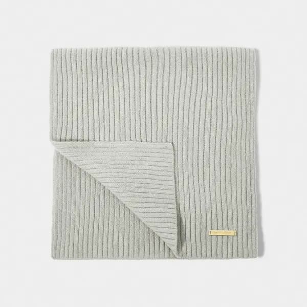 Katie Loxton Grey Ribbed Knit Scarf KLS542