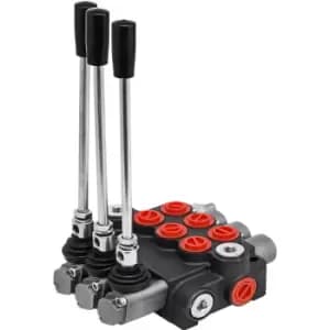 3 Spool hydraulic control valve,hydraulic valve unibody 3 spool valve ,Hydraulic Directional Control Valve 11gpm 40 l Double Acting Cylinder - Vevor