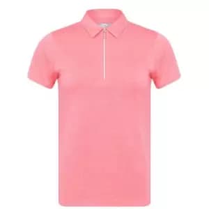Callaway quarter Zip Heritage Polo Shirt Ladies - Pink