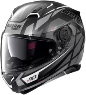 Nolan N87 Originality N-Com Helmet, black-white, Size 2XL, black-white, Size 2XL
