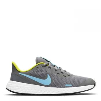 Nike Revolution 5 Big Kids Running Shoe - Grey/Blue