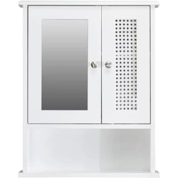House&homestyle - White Bathroom Double Door Wall Cabinet - White