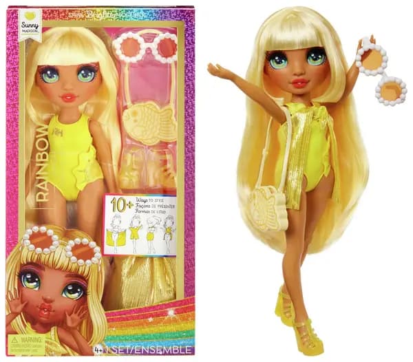 Rainbow High Rainbow High Swim & Style Doll - Sunny (Yellow) - 27cm