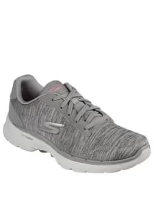 Skechers Go Walk 6 Magic Melody Trainers, Grey, Size 4, Women