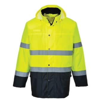 Oxford Weave 150D Class 3 Lite Hi Vis 2-Tone Traffic Jacket Yellow / Navy 3XL
