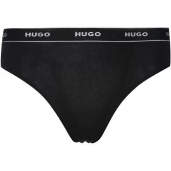 Hugo 3 Pack Stripe Thong - Black