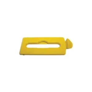 Slim Jim Recycling Station Bin Paper Slot Lid Yellow
