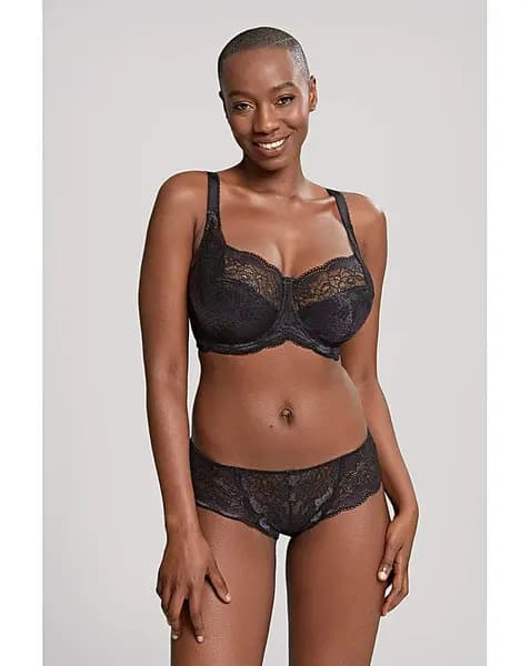 Panache Clara Full Cup Bra Charcoal/Black Female 32F RV17127