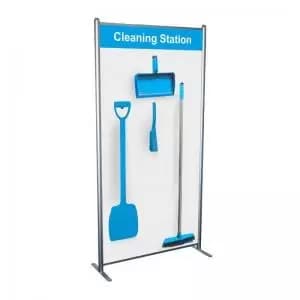 Shadowboard in Multi Purpose Frame - Cleaning station Style A Blue