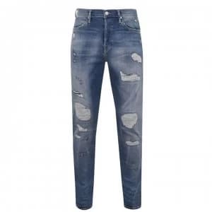 True Religion Patch Jeans - Blue Dnm 4646