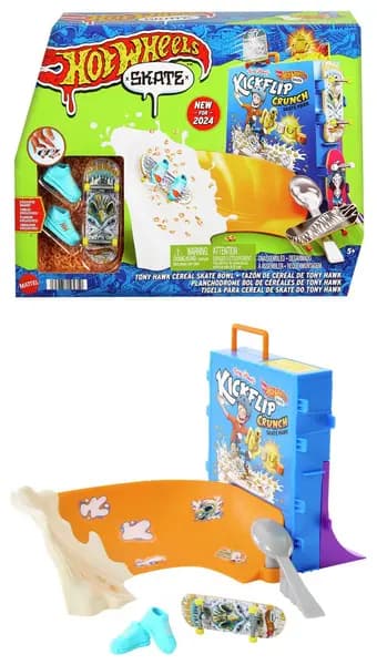 Hot Wheels Skate Tony Hawk Cereal Bowl Fingerboard Playset